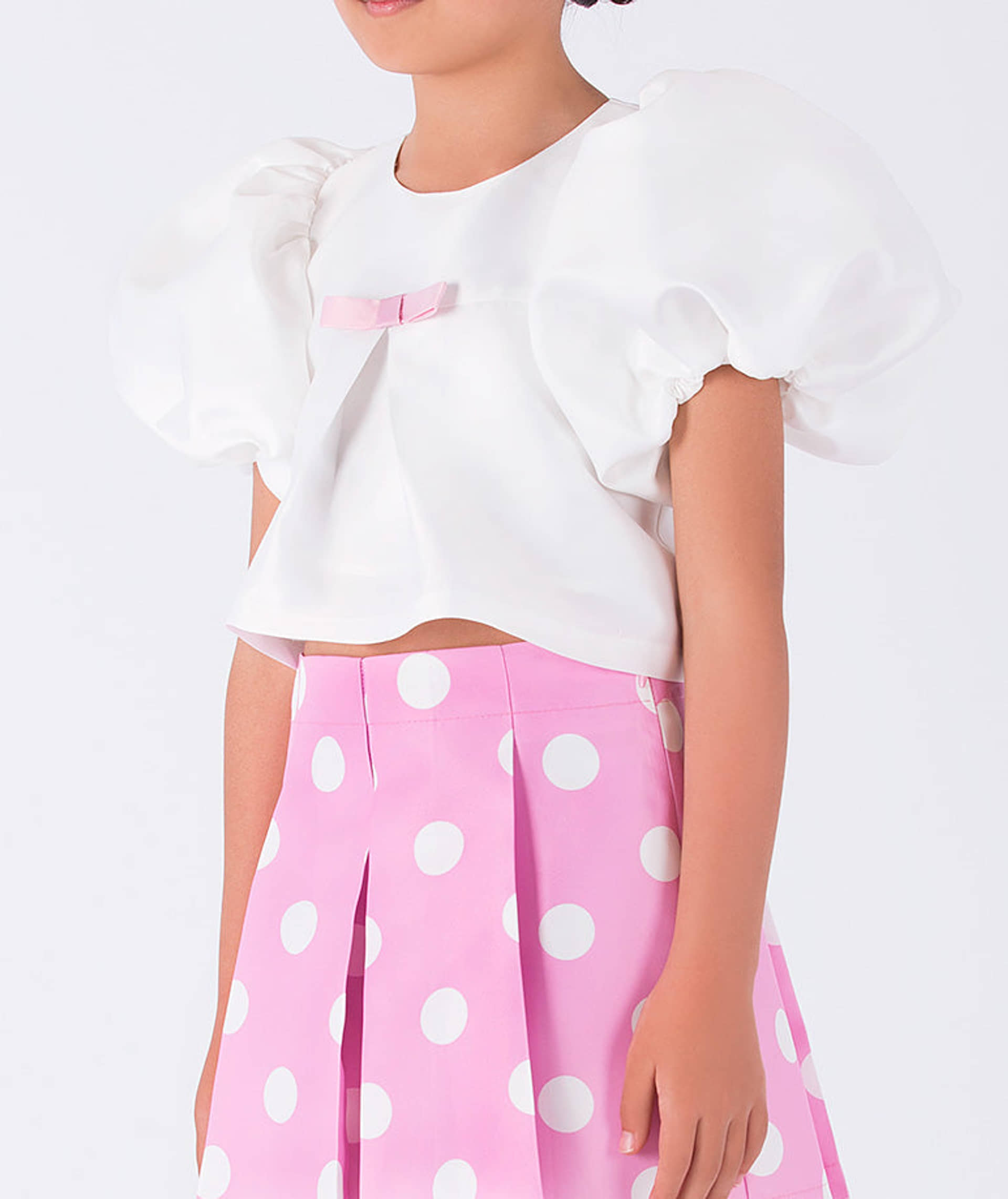 Balloon Sleeve Polka Outfit | 2 Pieces made by Mama Luma