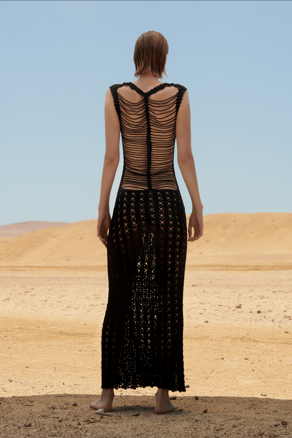 Espina Dorsal Dress Black in Black made by Peregrina