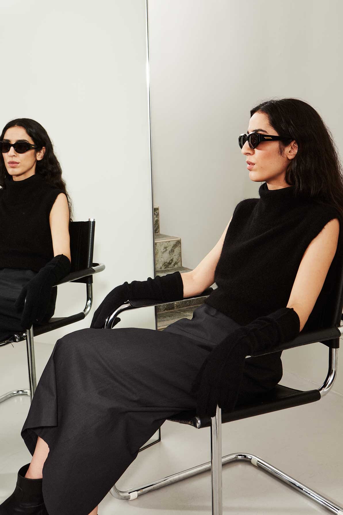 Cashmere Long Black made by Handsome Stockholm