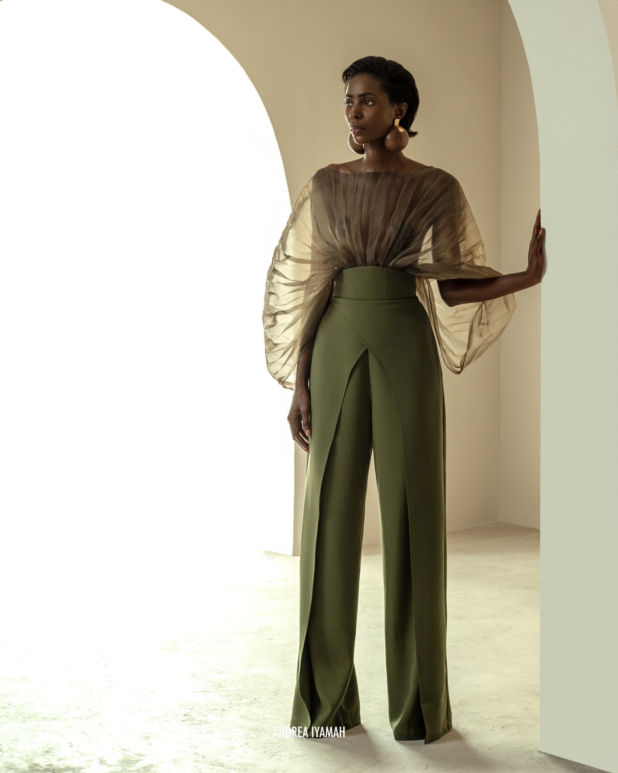 VIRA JADE PANTS made by Andrea Iyamah