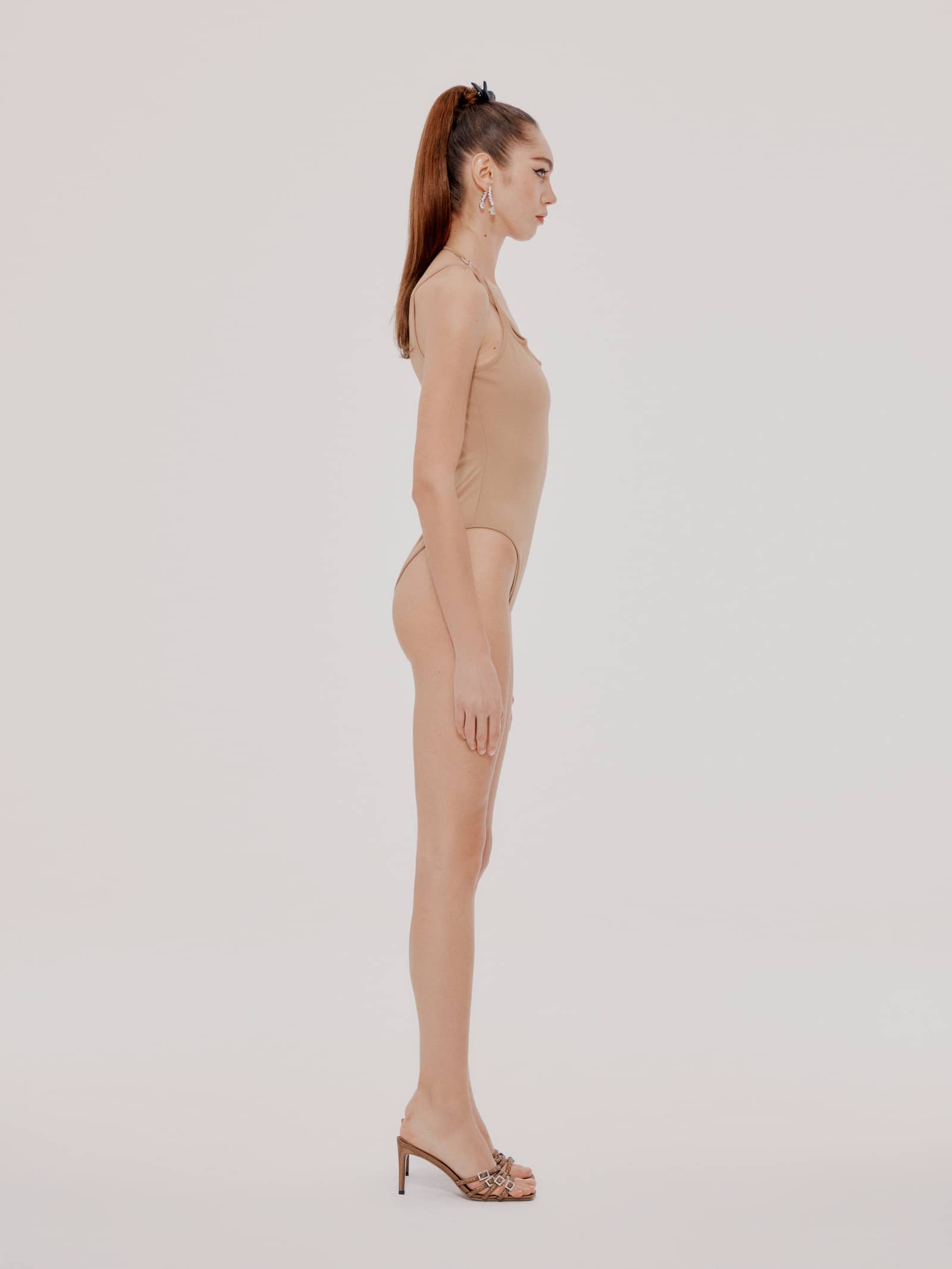 Brown Armina Top (Final Sale) in Beige made by Nana Jacqueline