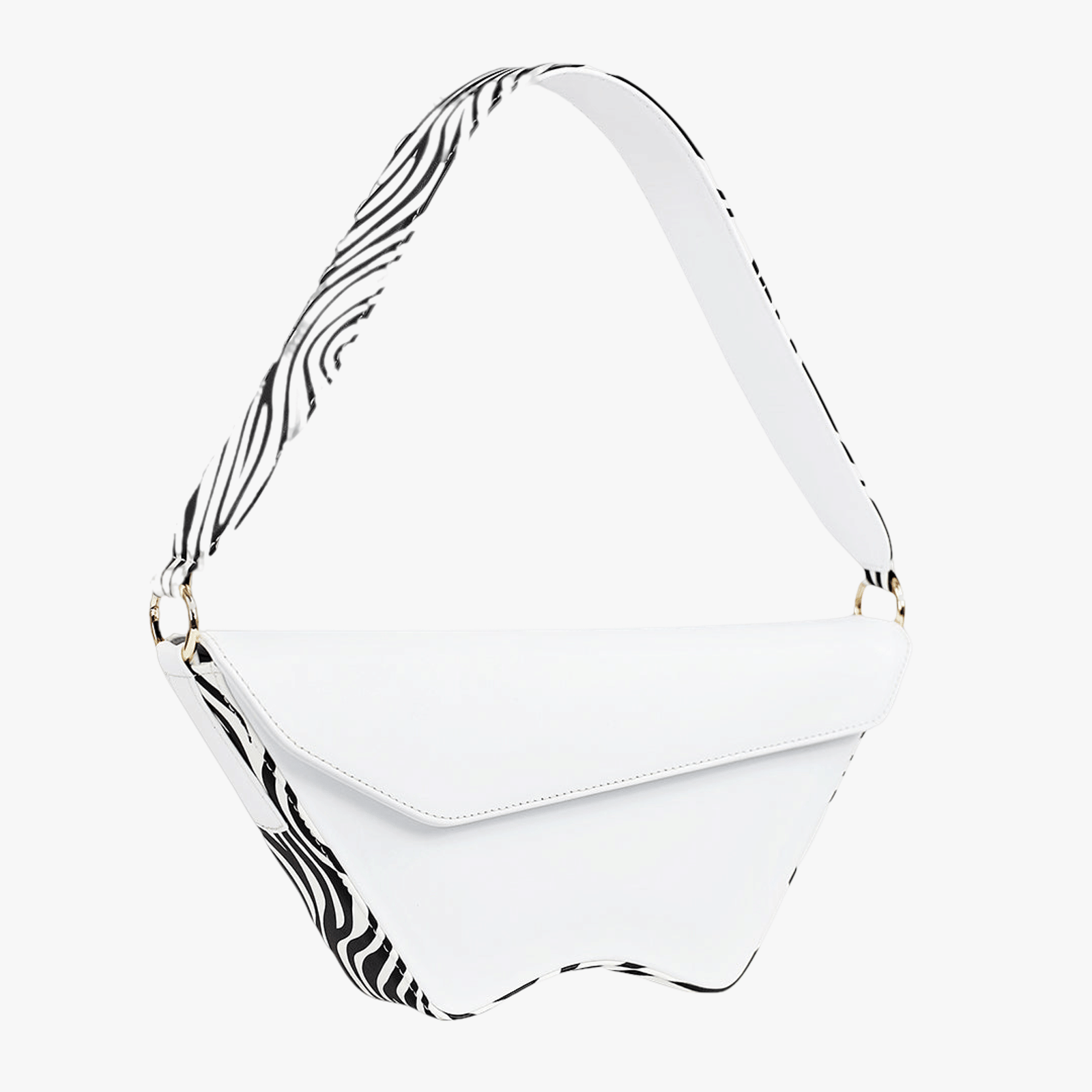 Nadira - White x Zebra - Shoulder Bag made by ALIEL