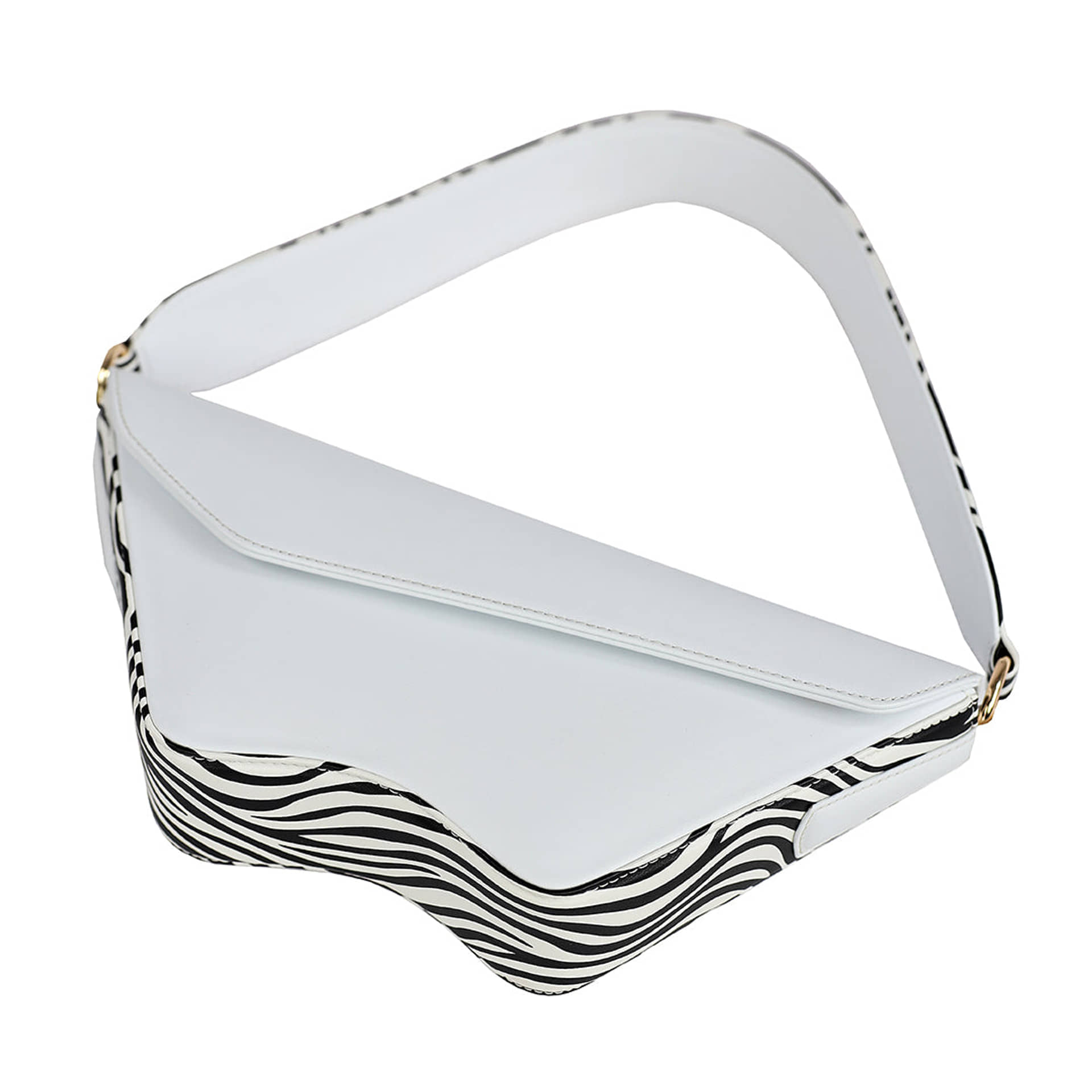 Nadira - White x Zebra - Shoulder Bag made by ALIEL