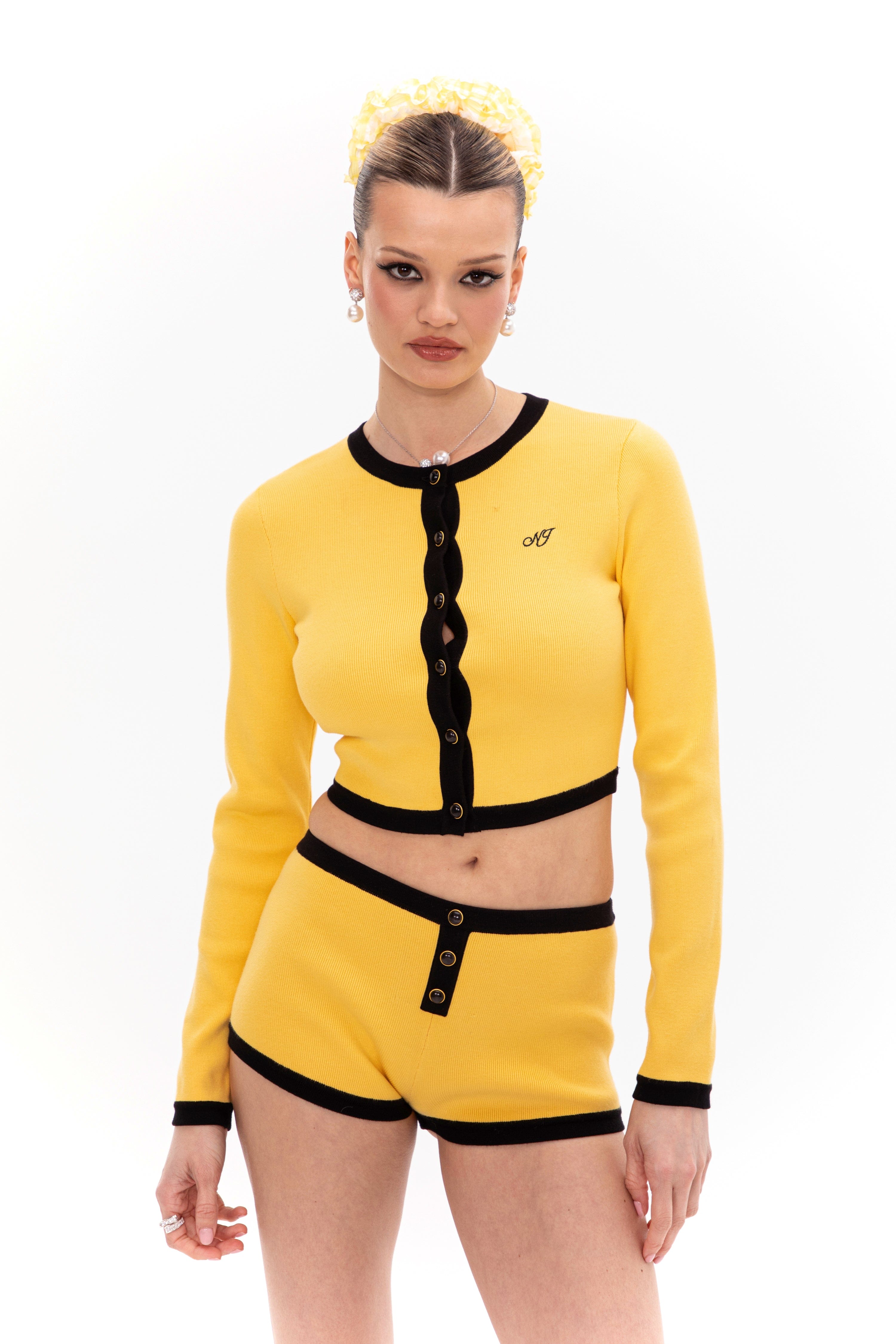 Eliza Knit Cardigan (Yellow) made by Nana Jacqueline