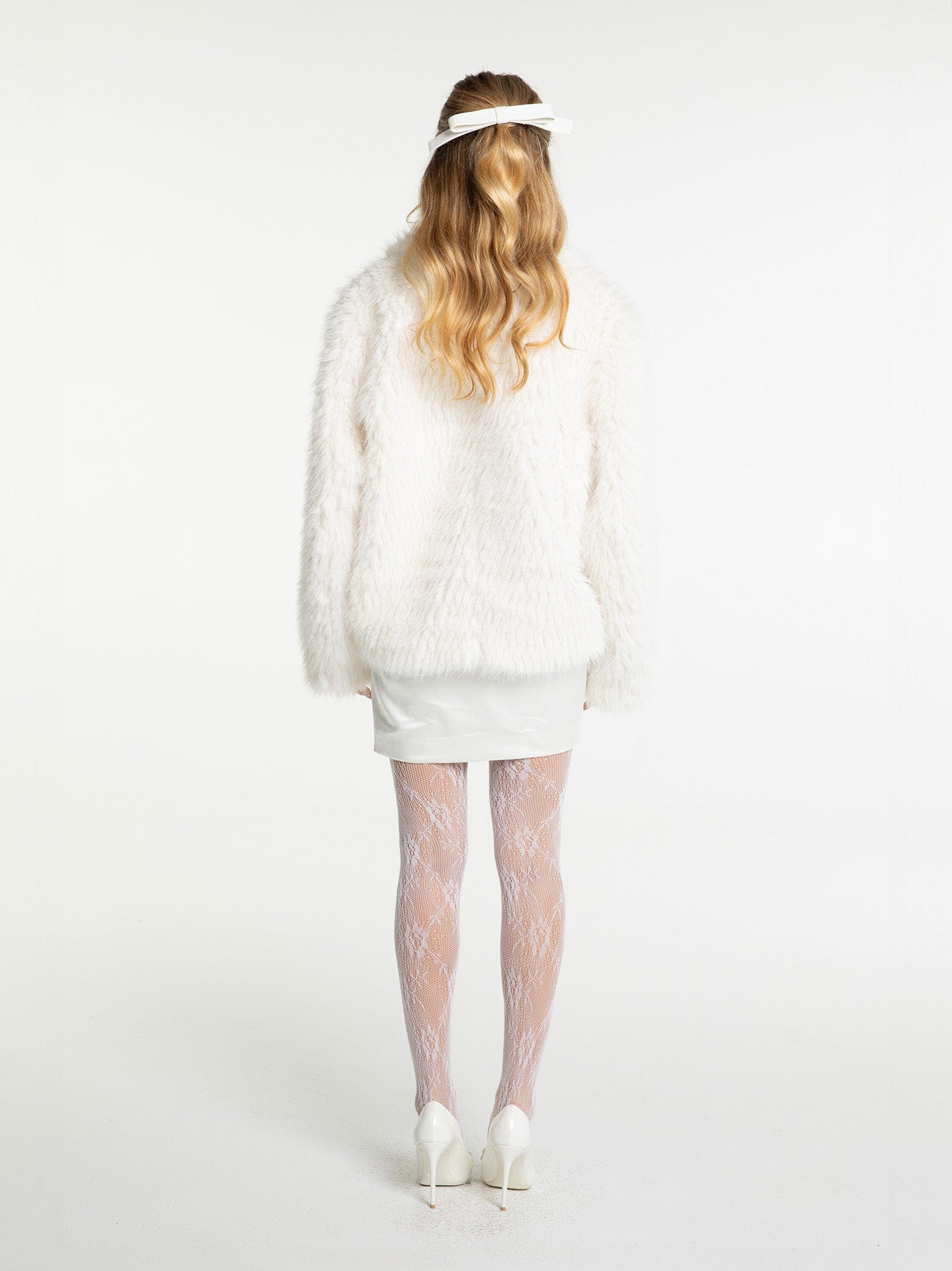Alyssa Fur Coat (White) made by Nana Jacqueline