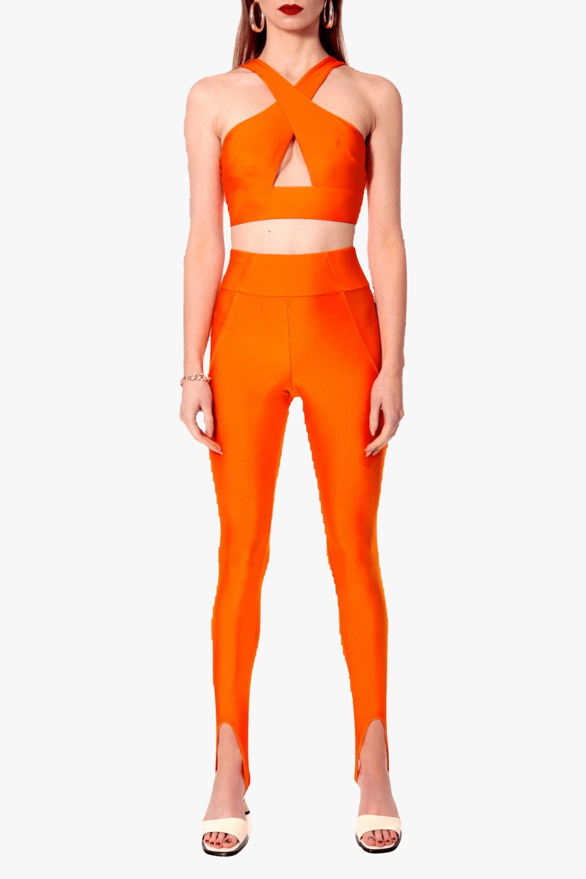 Top Isla Neon Orange made by HALEWSKI