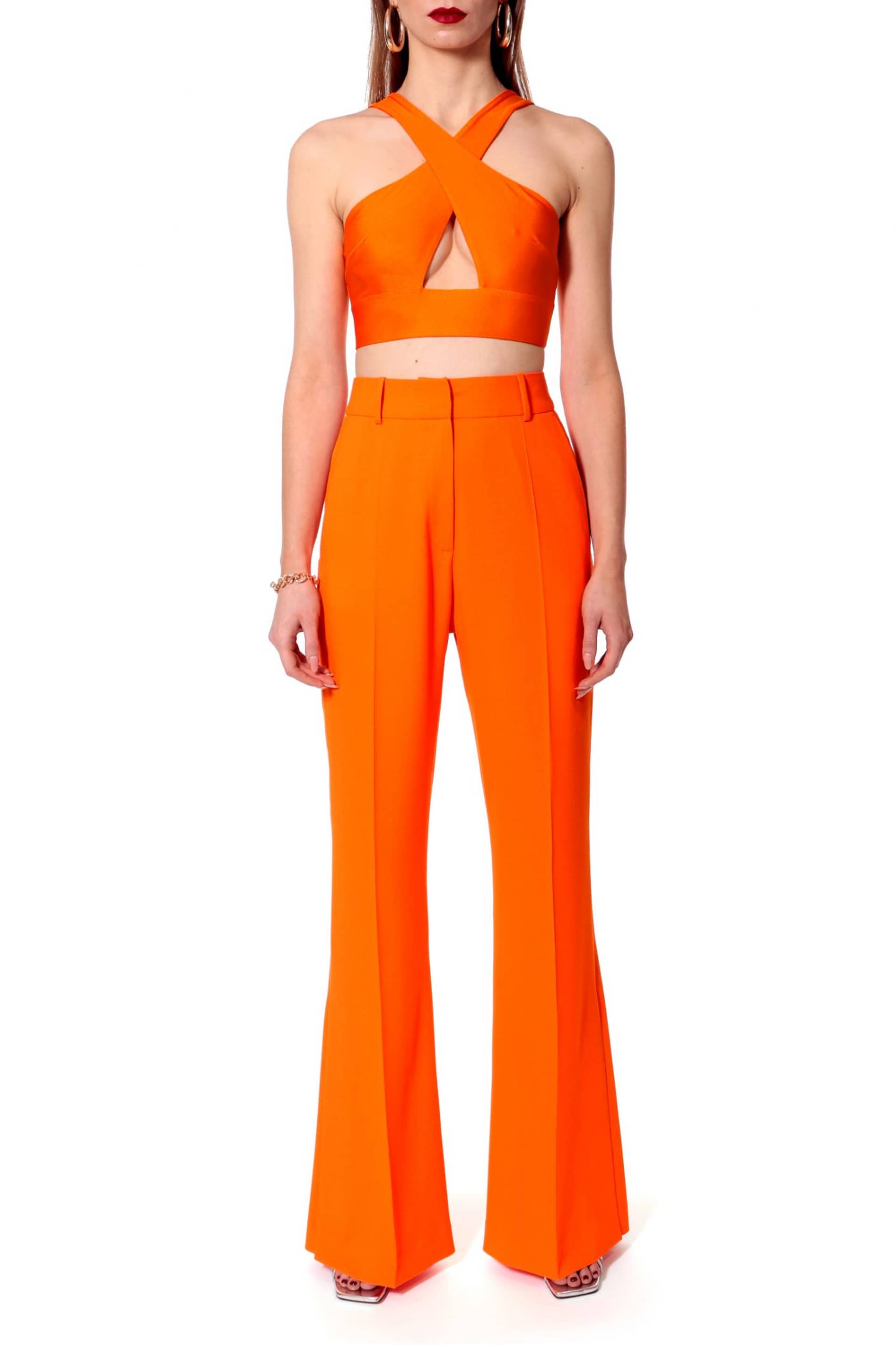 Top Isla Neon Orange made by HALEWSKI