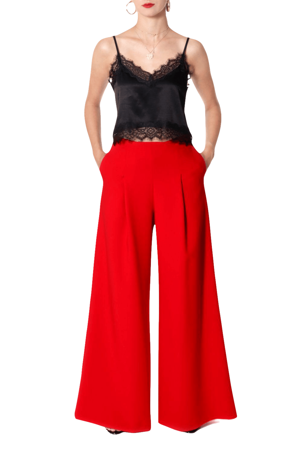 Pants Rebecca True Red made by HALEWSKI