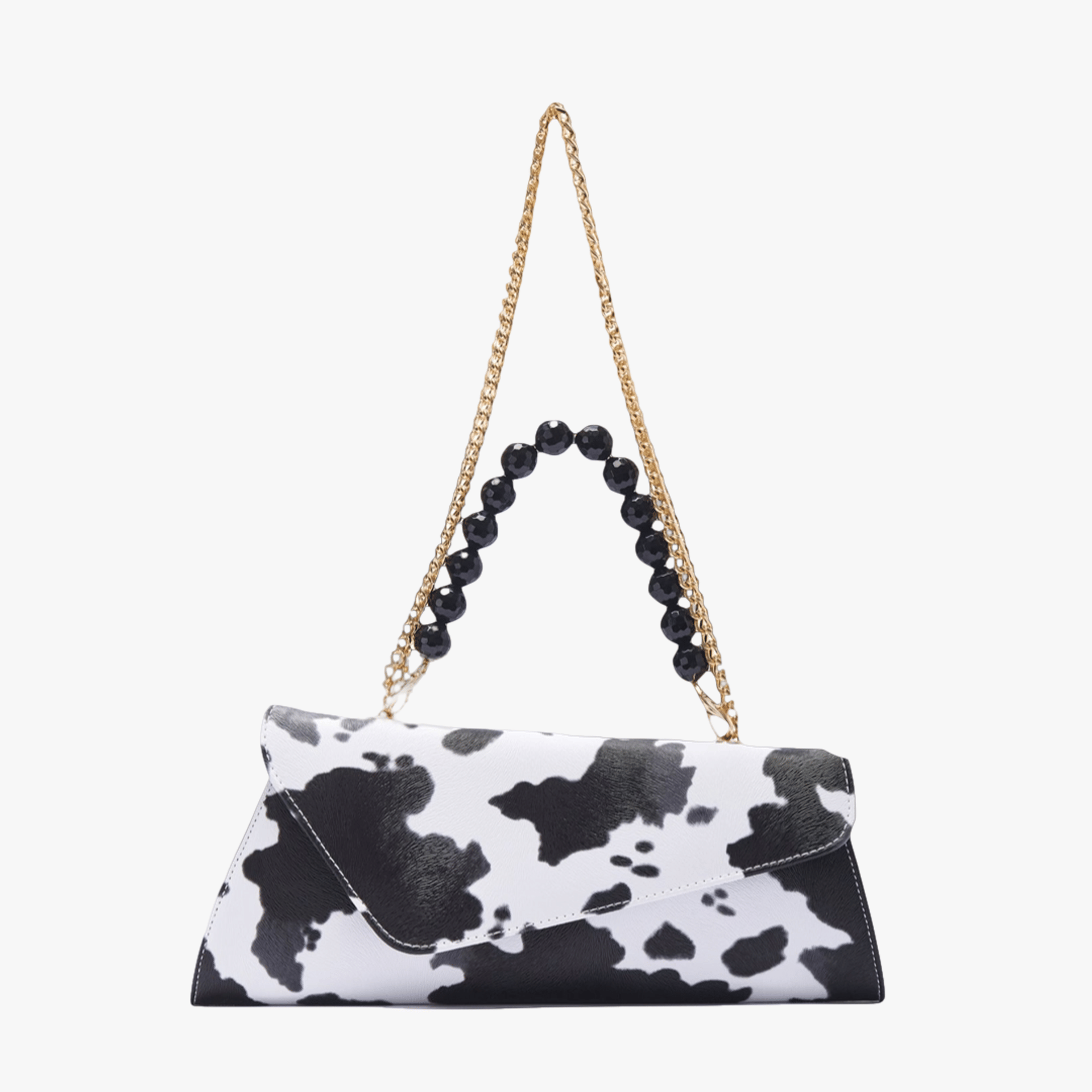Ghalia - Black Cow Print- Clutch made by ALIEL