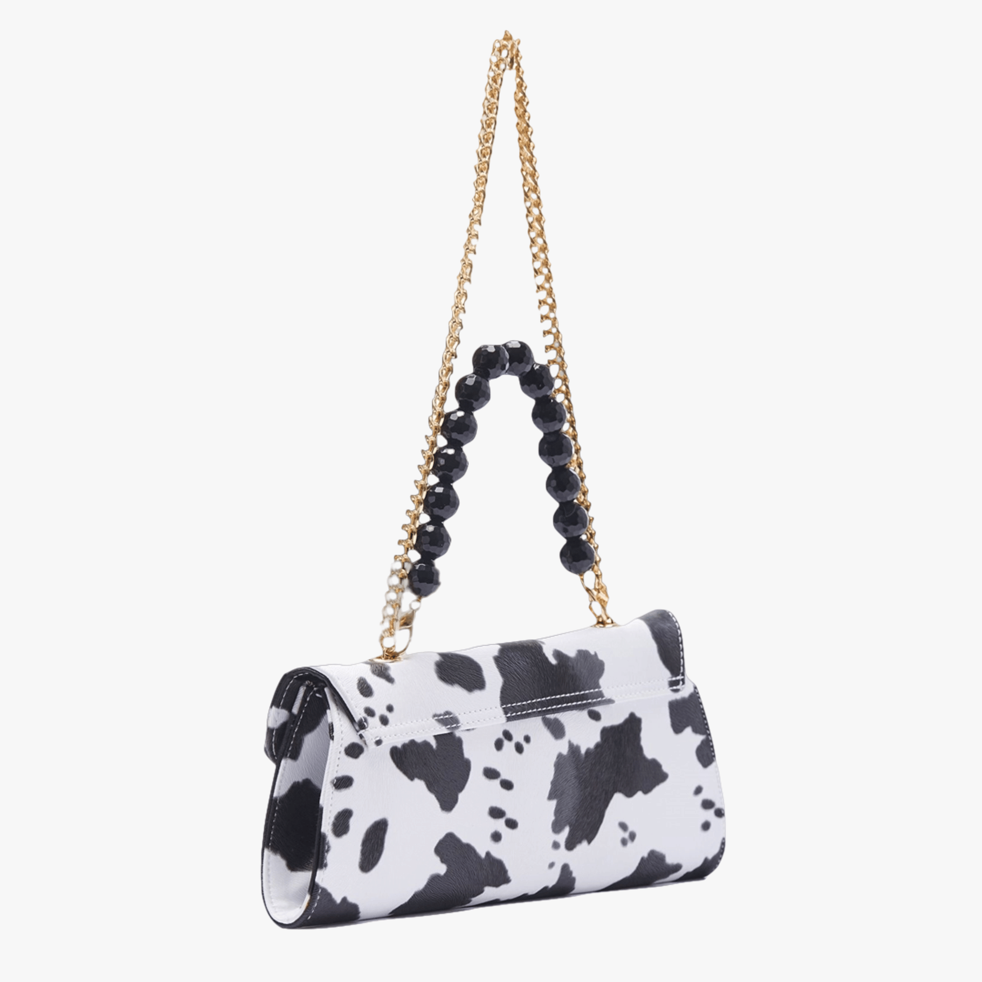 Ghalia - Black Cow Print- Clutch made by ALIEL