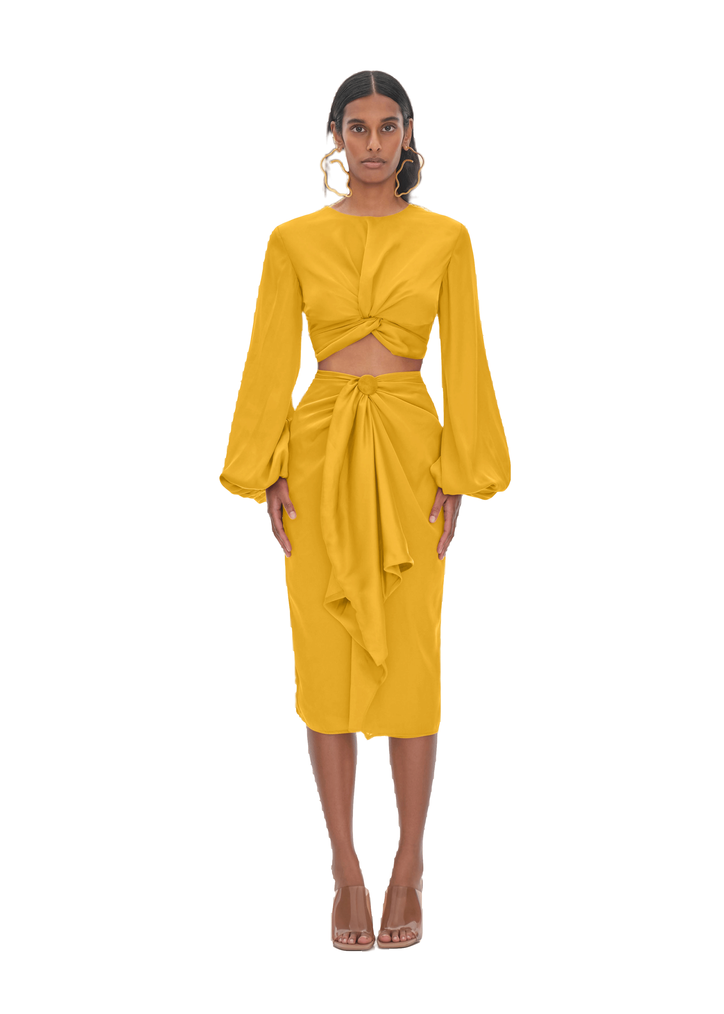 BEHATI MARIGOLD CROPPED TOP made by Andrea Iyamah