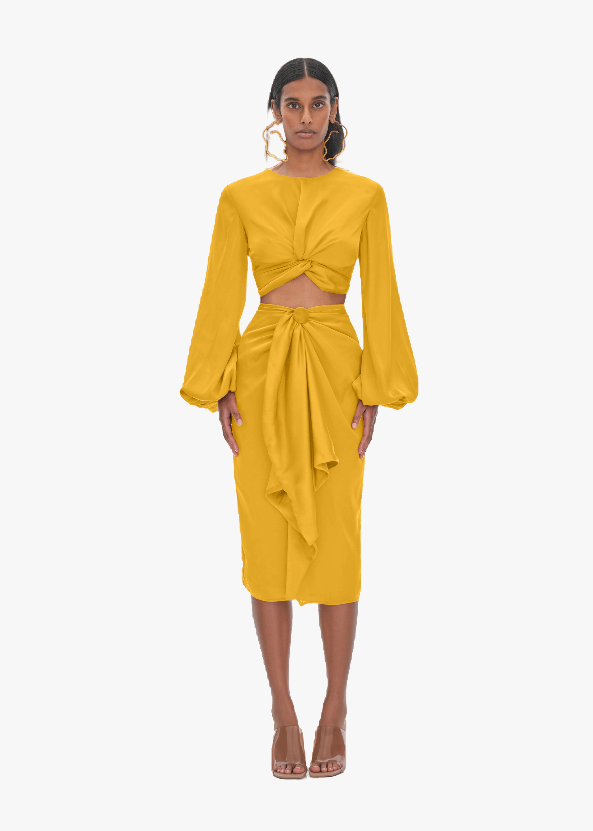 BEHATI MARIGOLD CROPPED TOP made by Andrea Iyamah