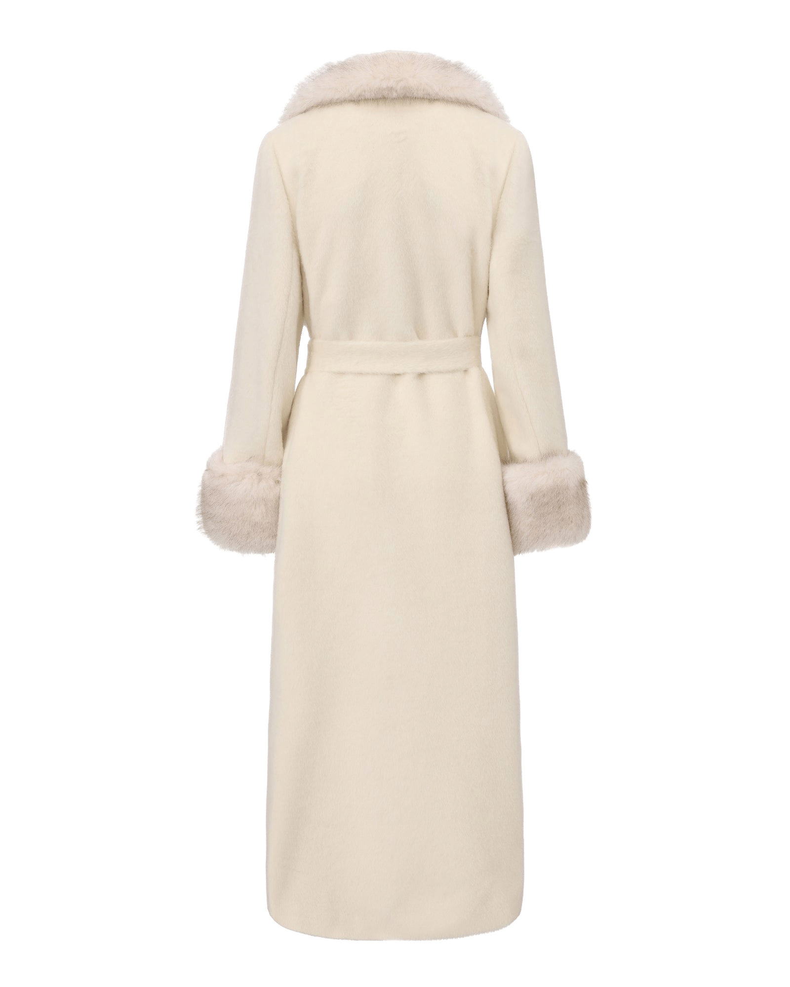 Adriana Faux Fur Coat (Off-white) made by Nana Jacqueline