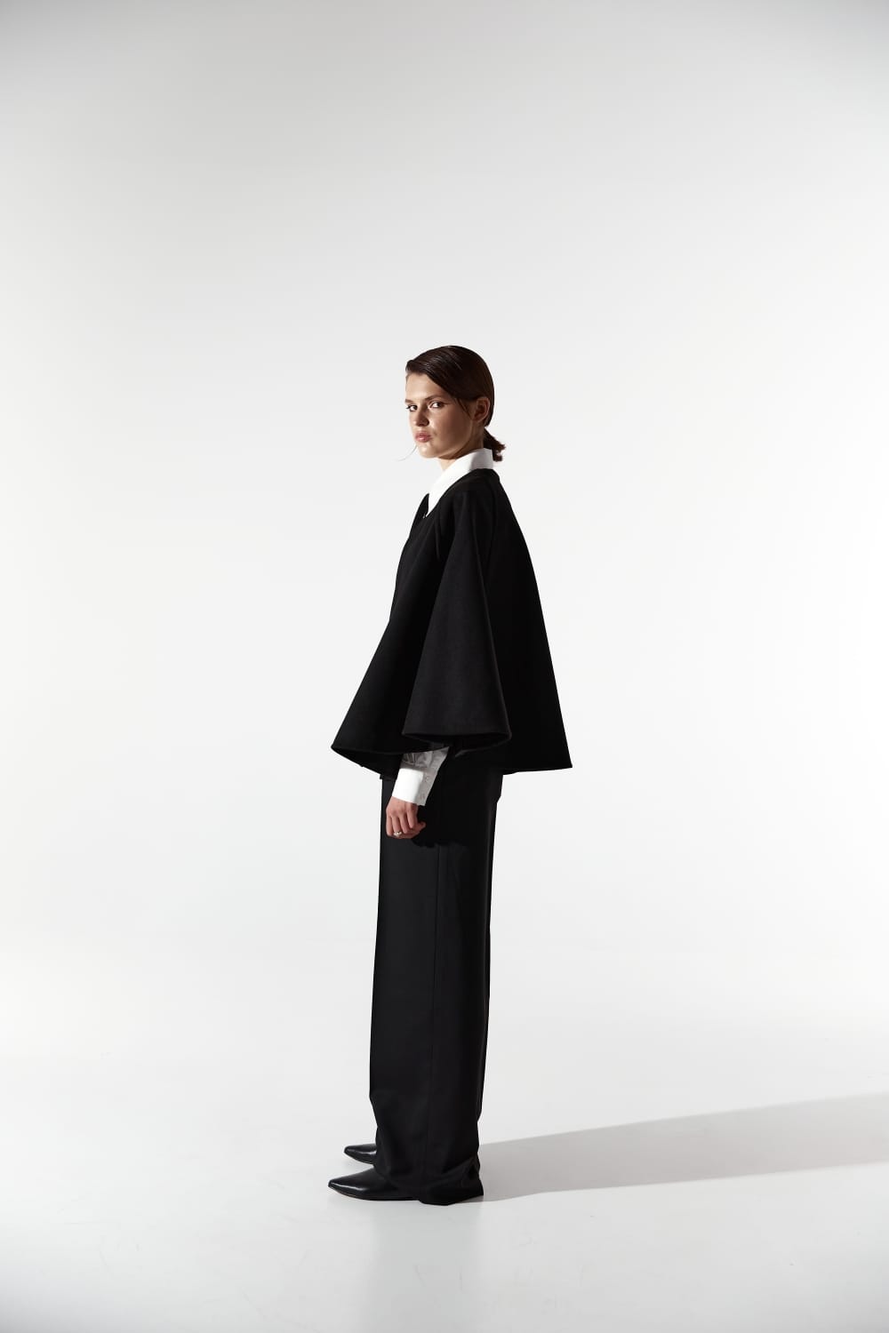 Black cape in Black made by DELEGAN Clothes