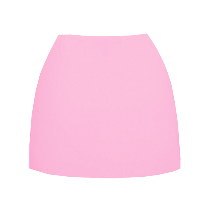 Callie Co-ord Luxe Mini Skirt Pink in Pink made by Oceanus Swimwear