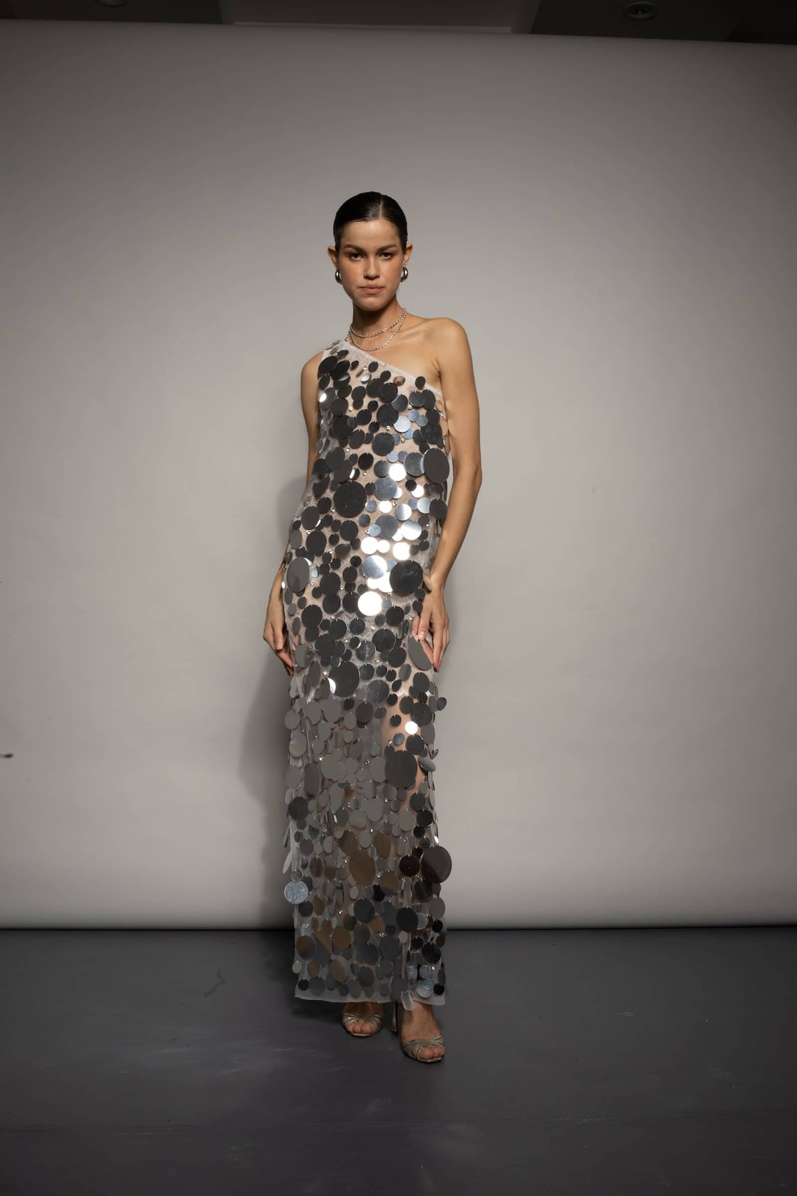 Disco One-Shoulder Dress made by Francesca Miranda