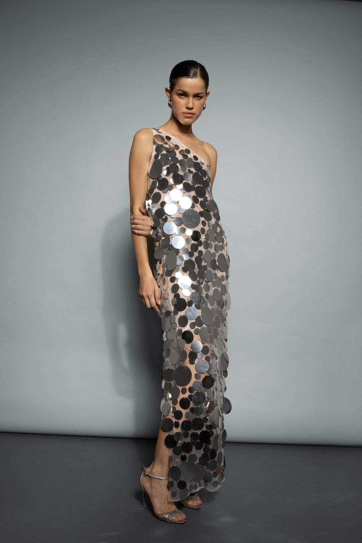 Disco One-Shoulder Dress made by Francesca Miranda
