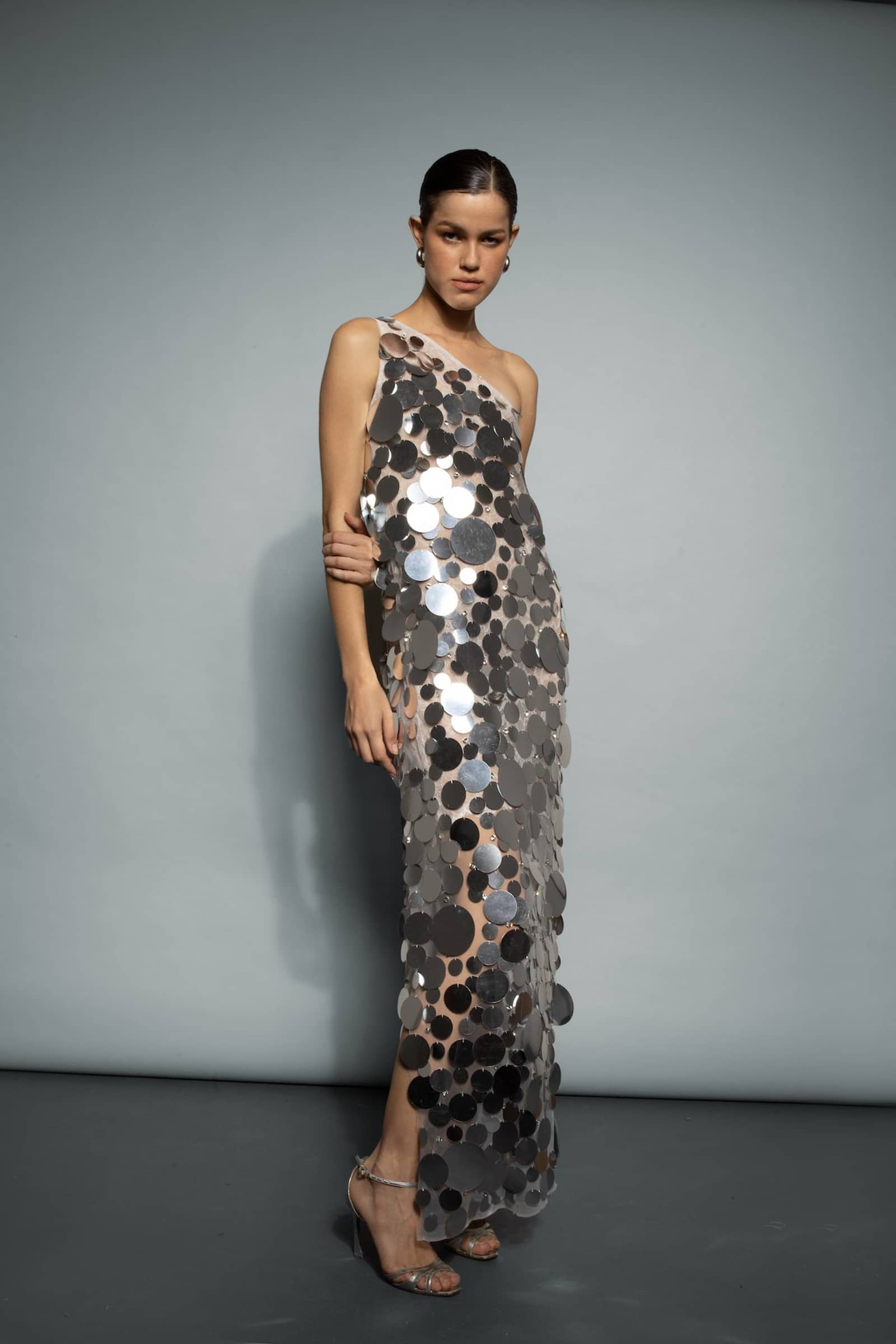 Disco One-Shoulder Dress made by Francesca Miranda