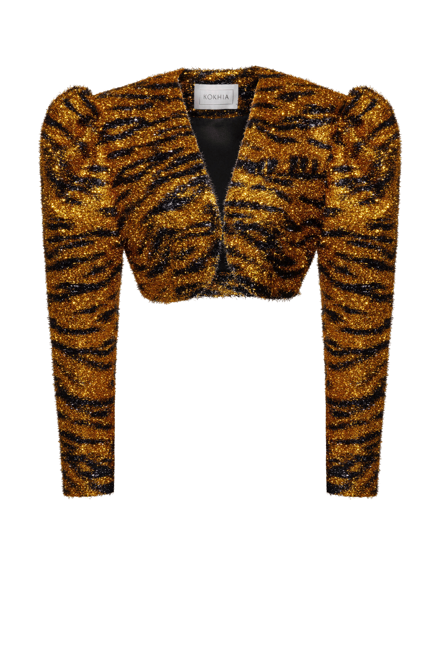 Fuzzy Cropped Blazer made by Maria Kokhia