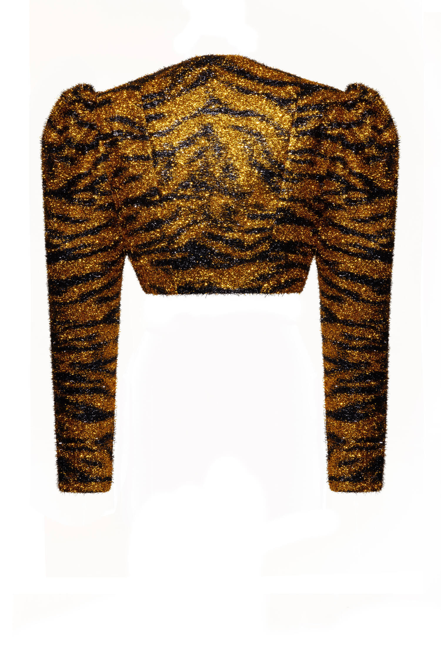 Fuzzy Cropped Blazer made by Maria Kokhia