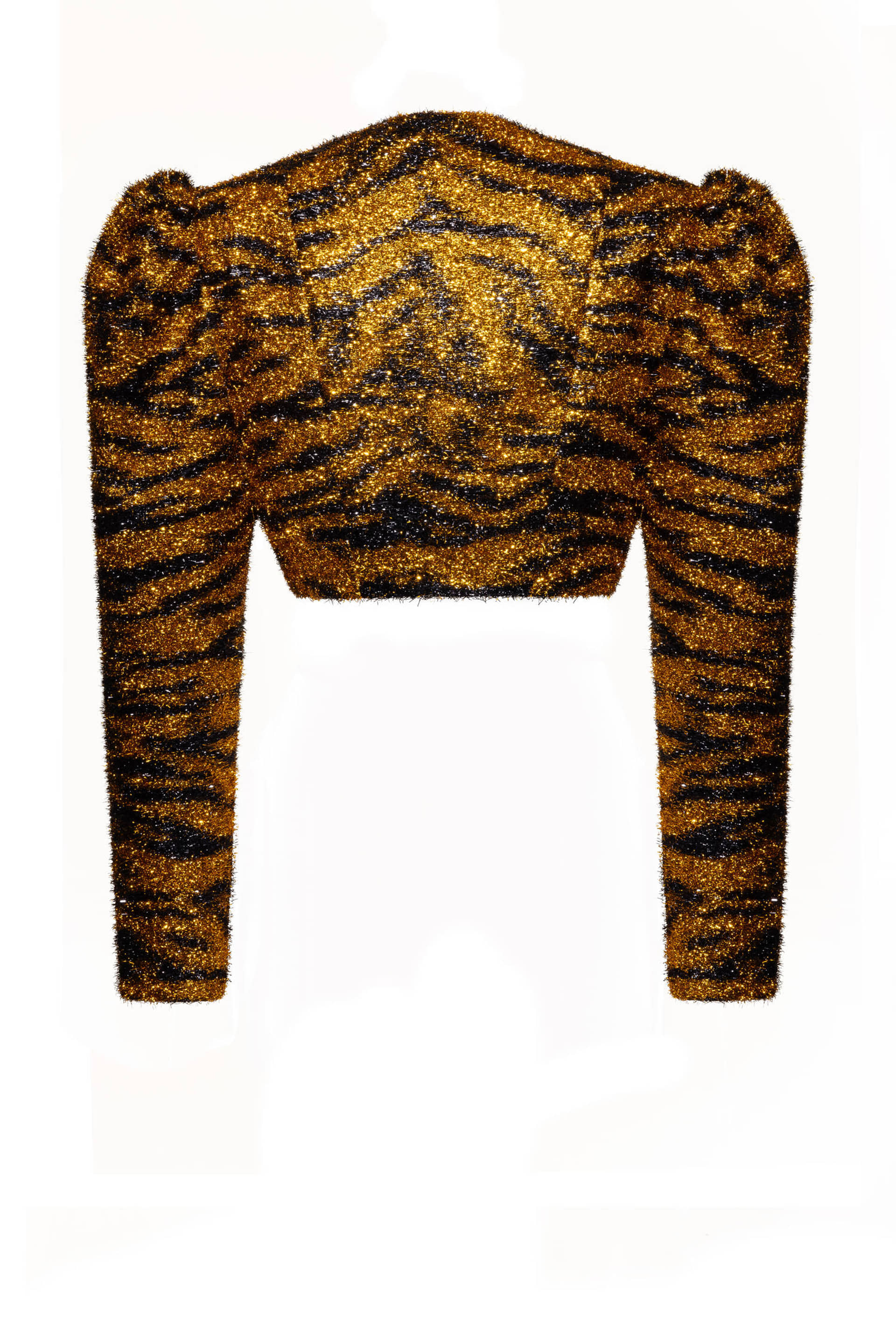 Fuzzy Cropped Blazer made by Maria Kokhia