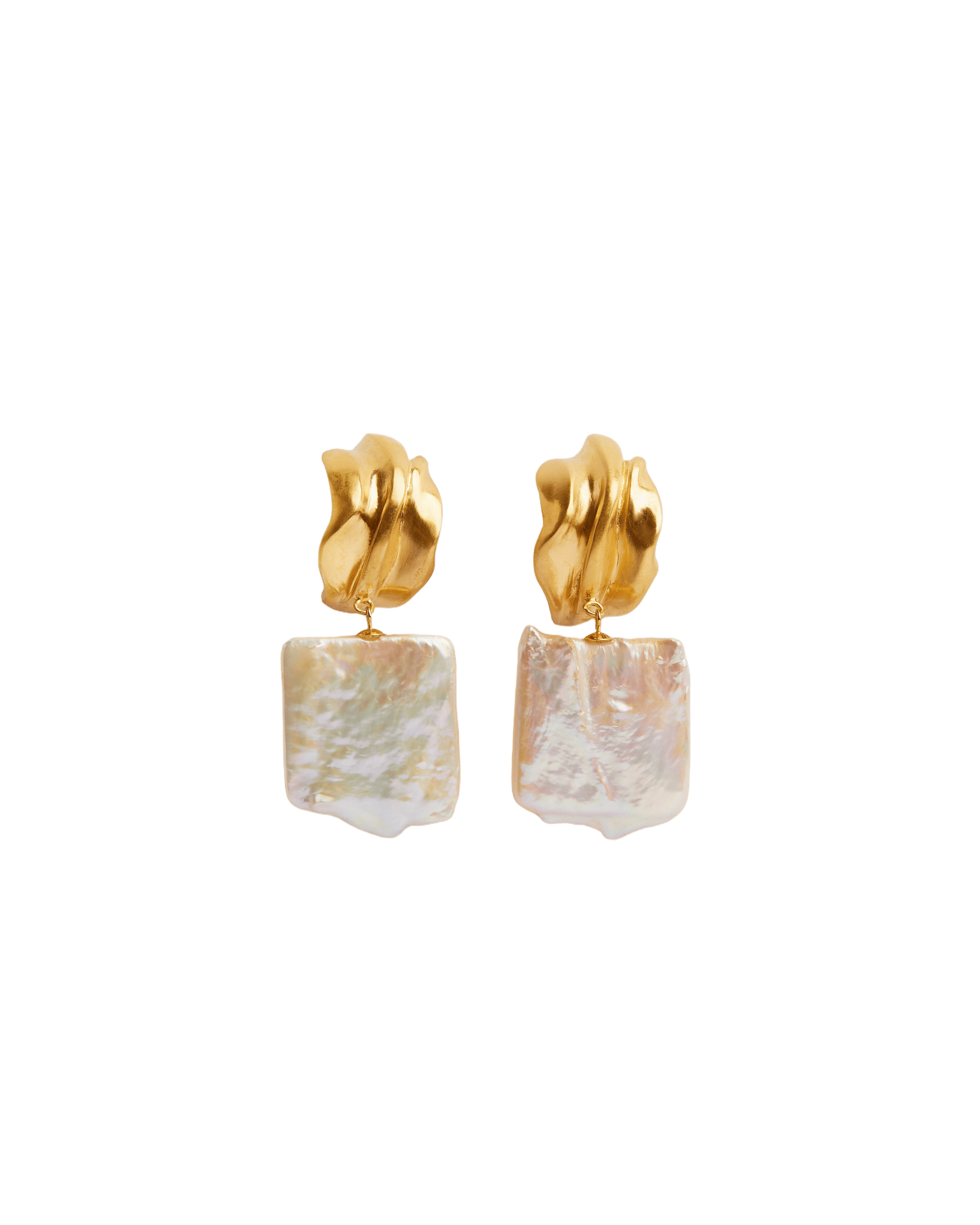 DOBRA EARRINGS GOLD made by Carolina De Barros