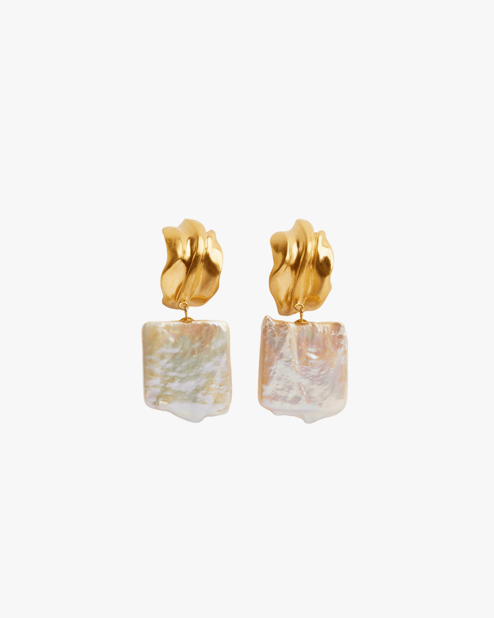 DOBRA EARRINGS GOLD made by Carolina De Barros